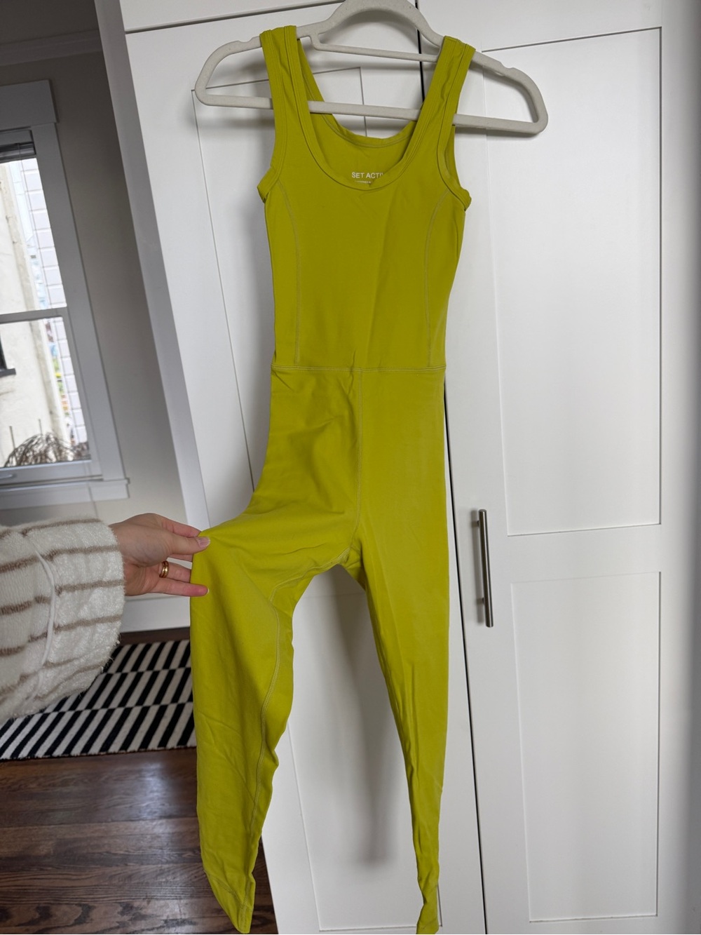 SET Active Bright Lime Tank Jumpsuit